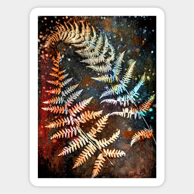 Rust fern print Sticker by redwitchart